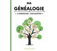 Ma Généalogie sur 14 générations - 16383 ancêtres: Livre à compléter, 695 pages, 1 page par ancêtre jusqu'à la 9ème génération, 164 pages d'extensions, Grand Format