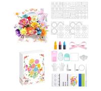 Ma Gic Petal Flower Kit Ma Gic Petal Flower Art Kit Fa Ntasy Art Magical Flowers Plus d'une douzaine de sortes de fleurs Fre E To Mat Ch Colors YhD589 (Blanc, 25,5 x 5,3 x 31,3 cm)