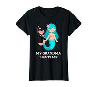Ma Grand-mère m'aime de Jolis cœurs de mer en Forme de sirène T-Shirt