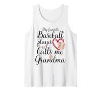 Ma joueuse de baseball préférée m'appelle Grandma Baseball Heart Débardeur
