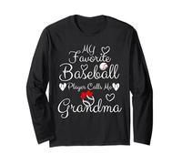 Ma joueuse de baseball préférée m'appelle Grandma Baseball Heart Manche Longue