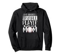 Ma joueuse de Baseball préférée m'appelle Maman Ball Heart Baseball Sweat à Capuche