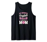 Ma joueuse de Baseball préférée m'appelle Maman Baseball Heart Débardeur