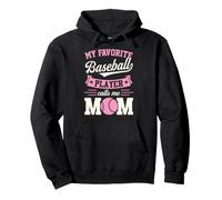 Ma joueuse de Baseball préférée m'appelle Maman Baseball Heart Sweat à Capuche