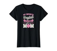 Ma joueuse de Baseball préférée m'appelle Maman Baseball Heart T-Shirt Graphique avec Valeur