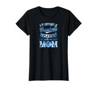 Ma joueuse de Baseball préférée m'appelle Maman Baseball Heart T-Shirt Graphique avec Valeur