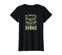 Ma joueuse de Baseball préférée m'appelle Maman Baseball Heart T-Shirt Graphique avec Valeur