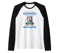Ma journée Commence à recul, Je me réveille fatigué Manche Raglan