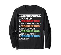 Ma journée Parfaite : Adoration de Dieu, église, Maman, Papa, Grand-père, Grand-mère Manche Longue