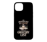 Ma liste de prière est Plus Longue Que ma liste d'épicerie Faith Coque pour iPhone 15 Plus