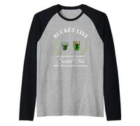 Ma liste de seau joueur de golf social club et seau à bière humour Manche Raglan