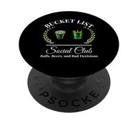 Ma liste de seau joueur de golf social club et seau à bière humour PopSockets PopGrip Adhésif