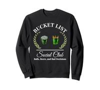 Ma liste de seau joueur de golf social club et seau à bière humour Sweatshirt