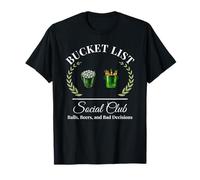 Ma liste de seau joueur de golf social club et seau à bière humour T-Shirt