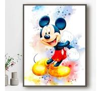 Ma Little Canv Affiche décoratifs pour chambre d'enfant fille ou garcon - Mickey et Minnie | Sans Cadres 30x40cm (Mickey)