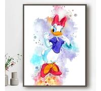 Ma Little Canv Affiche décoratifs pour chambre d'enfant fille ou garcon - Mickey et Minnie | Sans Cadres 30x40cm (Daisy)