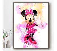 Ma Little Canv Affiche décoratifs pour chambre d'enfant fille ou garcon - Mickey et Minnie | Sans Cadres 30x40cm (Minnie)