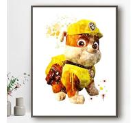 Ma Little Canv Affiche décoratifs pour chambre d'enfant fille ou garcon - Pat Patrouille - Paw Patrol | Sans Cadres 30x40cm (Ruben)