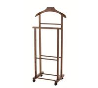 MA MAISON Commode de chambre double en hêtre, couleur noyer : 43x33xH105 cm, parfaite pour trier et conserver vos vêtements en parfait état -Fonctionnelle pour tous les environnements