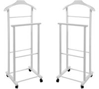 MA MAISON Commode double en bois de hêtre 43x33xH105cm Pour trier et conserver vos vêtements en parfait état - Elégante et fonctionnelle dans tous les environnements (Double, Blanc)