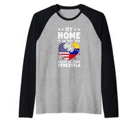 Ma Maison est aux États-Unis mais Mon cœur Vient du Venezuela Manche Raglan