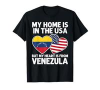 Ma Maison, États-Unis, Mon cœur, Venezuela, Fierté américano-vénézuélienne T-Shirt