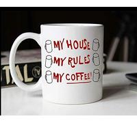 Ma Maison, Mes Règles - À Couteaux Tirés Tasse Drôle Tasses Avec Poignée Tasse À Café Pour Petit Déjeuner Ami Chocolat Chaud 330Ml