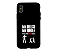 Ma Maison Mes Règles Papa Humour Drôle Coque pour iPhone X/XS