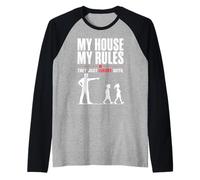 Ma Maison Mes Règles Papa Humour Drôle Manche Raglan