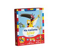 Auzou Mallette Ma p'tite mallette – Loup super héros – Album, jeu 28 dominos, puzzle 25 pièces