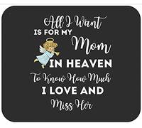 Ma Maman Est Au Ciel - Je l'aime Et Elle Me Manque. Tapis De Souris Lavable Mouse Pad Bords Cousus Mousepad pour Travail Voyage Jeu 25X30Cm