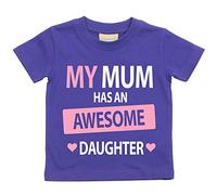 Ma maman est un superbe Fille T-shirt bébé tout-petit enfants Disponible en tailles 0-6 mois pour 14-15 ans diverses Couleurs Disponibles fête des mères violet violet 6-12 mois