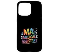 MA Medical Assistant Stéthoscope Arc-en-Ciel avec Dicton Amusant Coque pour iPhone 15 Pro Max
