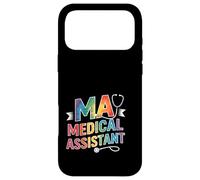 MA Medical Assistant Stéthoscope Arc-en-Ciel avec Dicton Amusant Coque pour iPhone 17 Pro Max