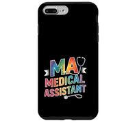 MA Medical Assistant Stéthoscope Arc-en-Ciel avec Dicton Amusant Coque pour iPhone 7 Plus/8 Plus