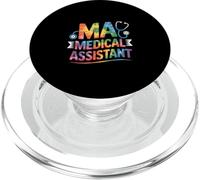 MA Medical Assistant Stéthoscope Arc-en-Ciel avec Dicton Amusant PopSockets PopGrip pour MagSafe