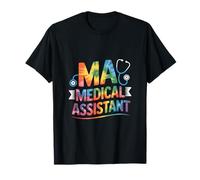 MA Medical Assistant Stéthoscope Arc-en-Ciel avec Dicton Amusant T-Shirt