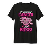Ma mère a vaincu Le Cancer du Sein comme Un Boss, Une guerrière et Un survivant T-Shirt Haut de Gamme