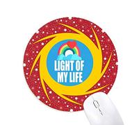 ma mère aime la vie tapis de souris rouges rondes roues en caoutchouc