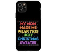 Ma mère m'a Fait Porter ce Vilain Pull de Noël, frère, sœur, garçon Coque pour iPhone 11 Pro Max