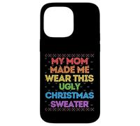 Ma mère m'a Fait Porter ce Vilain Pull de Noël, frère, sœur, garçon Coque pour iPhone 14 Pro Max