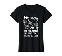 Ma mère Pense qu'elle est Responsable. C'est Une si Jolie fête des mères T-Shirt Graphique avec Valeur, Femme, Noir, M