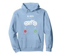 Ma Moto m'appelle Idée Cadeau Drôle pour Motard Motocross Sweat à Capuche, Unisexe pour Adultes, Bleu poudré, M