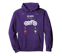 Ma Moto m'appelle Idée Cadeau Drôle pour Motard Motocross Sweat à Capuche, Unisexe pour Adultes, Violet, M