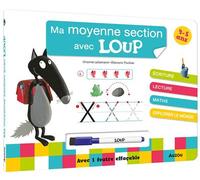 Ma moyenne section avec loup - livre-ardoise ned + 1 feutre - Orianne Lallemand - Auzou Éditions - cartonné - Scolaire / Universitaire