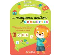 Ma Moyenne section en gommettes 4-5 ans - 140 gommettes éducatives | Activités lettres, chiffres, espace-temps | Cahier d'activités Bravo les maternelles