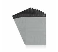 MA NASIR Lot de 25 sacs postaux gris résistants à l'eau et autocollants indéchirables pour livraison de courrier, vêtements et articles incassables, 16,5 x 22,9 cm, gris, Simple et facile