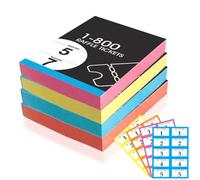 MA NASIR Lot de 4 livres de tickets de tombola perforés avec numérotation de sécurité numérotée à code simple Tombola Tirage de prix pour événements caritatifs Couleurs assorties (4 livres de 1 à 800)
