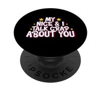 Ma nièce et Moi parlons de toi, drôle de Tante PopSockets PopGrip Adhésif