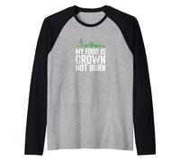Ma Nourriture est cultivée et Non végétarienne Manche Raglan